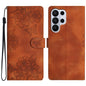 Cherry Blossom Butterfly Skin Feel Embossed PU Phone Case, For Samsung Galaxy S26 Edge 5G, For Samsung Galaxy S26 Ultra 5G, For Samsung Galaxy S26 5G