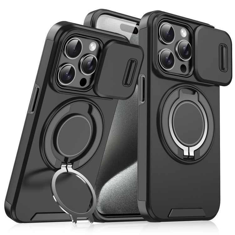 Sliding Camshield Ring Holder Phone Case, For iPhone 16, For iPhone 15 Pro Max, For iPhone 15 Pro, For iPhone 15 Plus