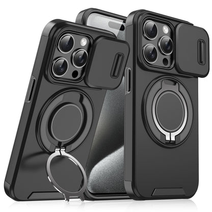 Sliding Camshield Ring Holder Phone Case, For iPhone 16, For iPhone 15 Pro Max, For iPhone 15 Pro, For iPhone 15 Plus
