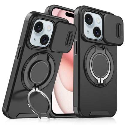 Sliding Camshield Ring Holder Phone Case, For iPhone 16, For iPhone 15 Pro Max, For iPhone 15 Pro, For iPhone 15 Plus