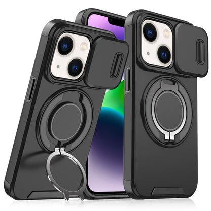 Sliding Camshield Ring Holder Phone Case, For iPhone 15, For iPhone 14 Plus, For iPhone 14, For iPhone 14 Pro