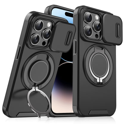 Sliding Camshield Ring Holder Phone Case, For iPhone 15, For iPhone 14 Plus, For iPhone 14, For iPhone 14 Pro