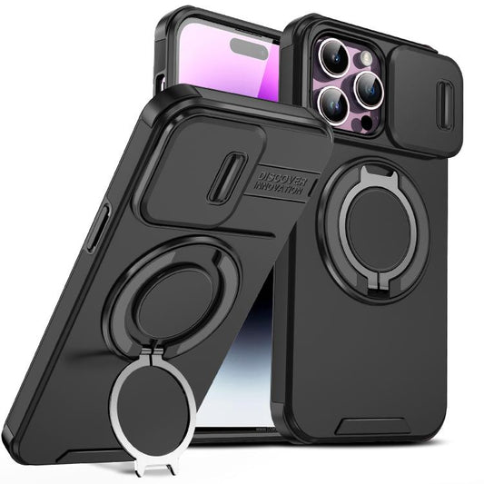 Sliding Camshield Ring Holder Phone Case, For iPhone 14 Pro Max, For iPhone 13 Pro Max, For iPhone 13 Pro