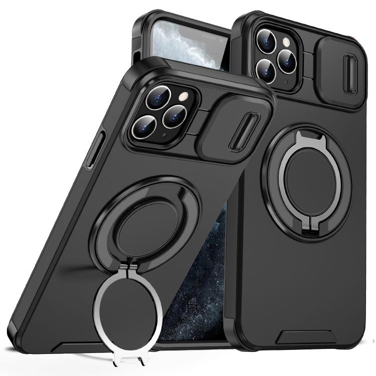 Sliding Camshield Ring Holder Phone Case, For iPhone 12 Pro, For iPhone 11 Pro Max, For iPhone 11