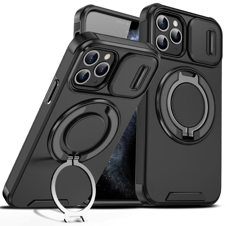 Sliding Camshield Ring Holder Phone Case, For iPhone 11 Pro
