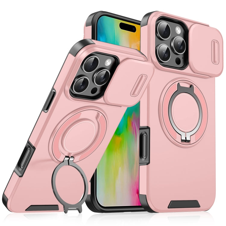 Sliding Camshield Ring Holder Phone Case, For iPhone 17e / 16e, For iPhone 16 Pro Max, For iPhone 16 Pro, For iPhone 16 Plus