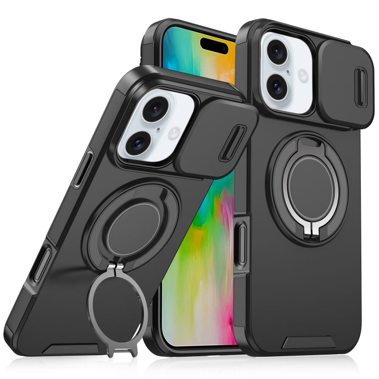Sliding Camshield Ring Holder Phone Case, For iPhone 16, For iPhone 15 Pro Max, For iPhone 15 Pro, For iPhone 15 Plus