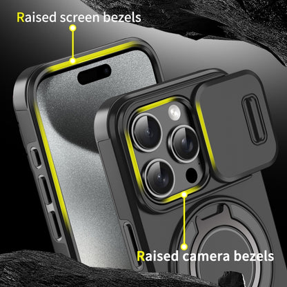 Sliding Camshield Ring Holder Phone Case, For iPhone 16, For iPhone 15 Pro Max, For iPhone 15 Pro, For iPhone 15 Plus
