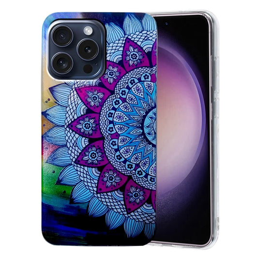 Colored Drawing Pattern TPU Phone Case, For iPhone 16 Pro Max, For iPhone 16 Pro, For iPhone 16 Plus, For iPhone 16