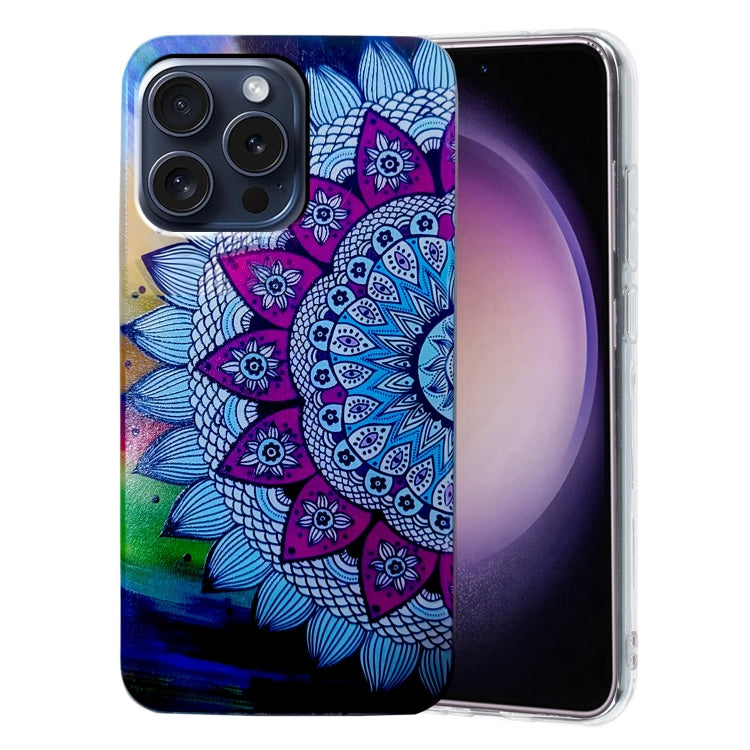Colored Drawing Pattern TPU Phone Case, For iPhone 16 Pro Max, For iPhone 16 Pro, For iPhone 16 Plus, For iPhone 16