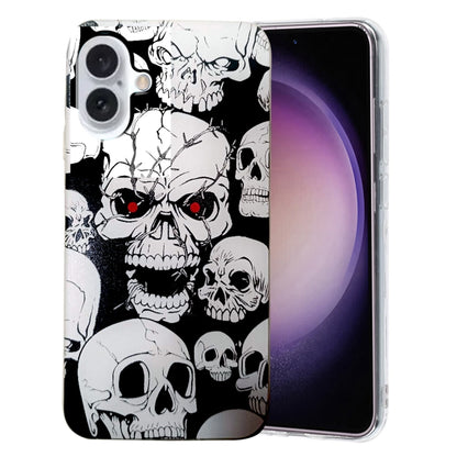 Colored Drawing Pattern TPU Phone Case, For iPhone 16 Pro Max, For iPhone 16 Pro, For iPhone 16 Plus, For iPhone 16