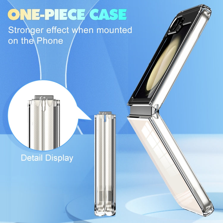 Transparent Shockproof PC Folding Phone Case, For Samsung Galaxy Z Flip5 5G, For Samsung Galaxy Z Flip4 5G, For Samsung Galaxy Z Flip3 5G