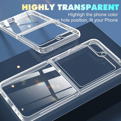 Transparent Shockproof PC Folding Phone Case, For Samsung Galaxy Z Flip5 5G, For Samsung Galaxy Z Flip4 5G, For Samsung Galaxy Z Flip3 5G