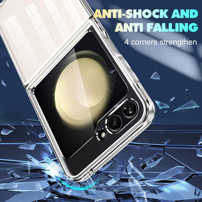 Transparent Shockproof PC Folding Phone Case, For Samsung Galaxy Z Flip5 5G, For Samsung Galaxy Z Flip4 5G, For Samsung Galaxy Z Flip3 5G