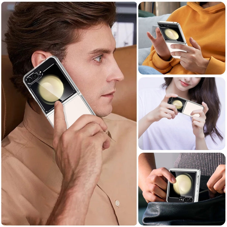 Transparent Shockproof PC Folding Phone Case, For Samsung Galaxy Z Flip5 5G, For Samsung Galaxy Z Flip4 5G, For Samsung Galaxy Z Flip3 5G