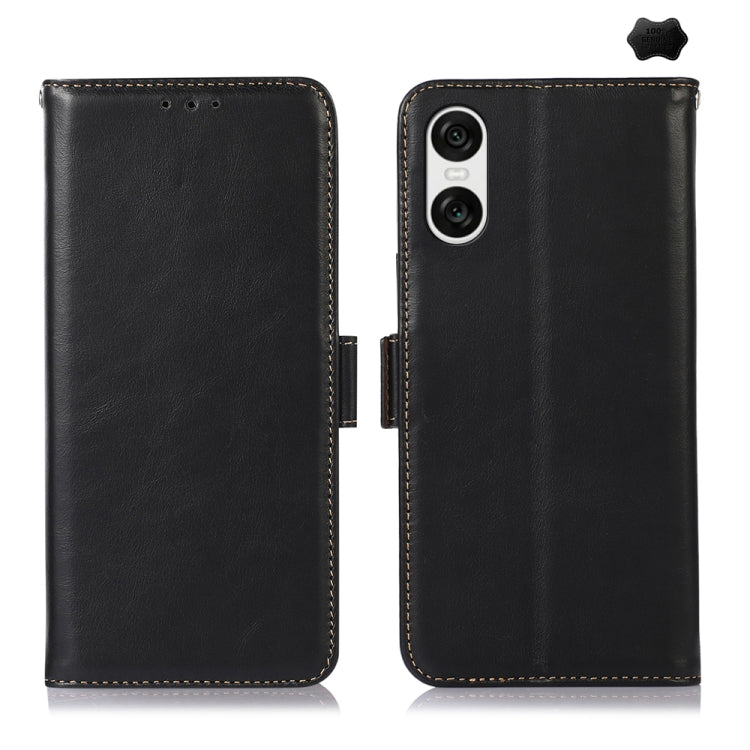 Magnetic Crazy Horse Texture Genuine Leather RFID Phone Case, For Sony Xperia 1 VIII, For Sony Xperia 10 VI, For Sony Xperia 1 VI, For Sony Xperia 5 VI