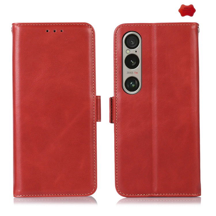 Magnetic Crazy Horse Texture Genuine Leather RFID Phone Case, For Sony Xperia 1 VIII, For Sony Xperia 10 VI, For Sony Xperia 1 VI, For Sony Xperia 5 VI