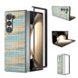Black Frame Color Lattice Texture PU Phone Case, For Samsung Galaxy Z Flip6 / Flip7 FE, For Samsung Galaxy Z Fold6