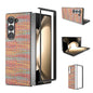 Black Frame Color Lattice Texture PU Phone Case, For Samsung Galaxy Z Flip6 / Flip7 FE, For Samsung Galaxy Z Fold6