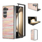 Black Frame Color Lattice Texture PU Phone Case, For Samsung Galaxy Z Flip6 / Flip7 FE, For Samsung Galaxy Z Fold6