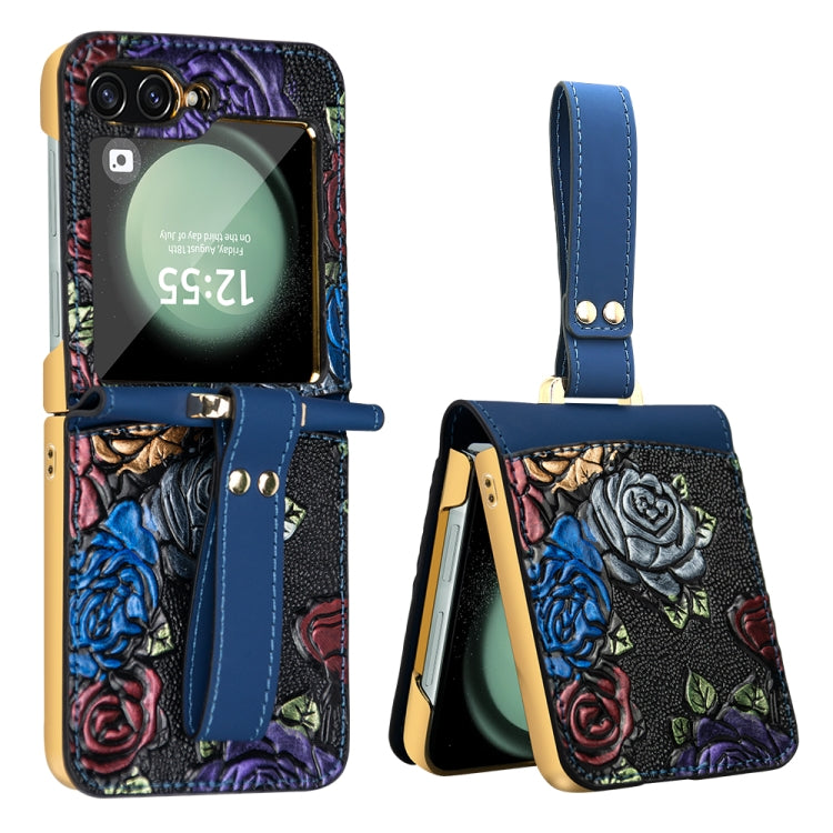 VIETAO Integrated Embossed Pattern Full Coverage Phone Case with Wrist Strap