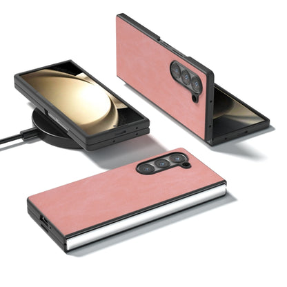 Black Frame PU Leather Full Coverage Phone Case, For Samsung Galaxy Z Fold6