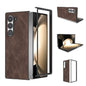 Black Frame PU Leather Full Coverage Phone Case, For Samsung Galaxy Z Fold6