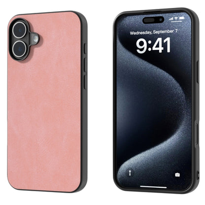 Black Frame PU Leather Full Coverage Phone Case, For iPhone 16 Pro Max, For iPhone 16 Pro, For iPhone 16 Plus, For iPhone 16