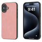 Black Frame PU Leather Full Coverage Phone Case, For iPhone 16 Pro Max, For iPhone 16 Pro, For iPhone 16 Plus, For iPhone 16