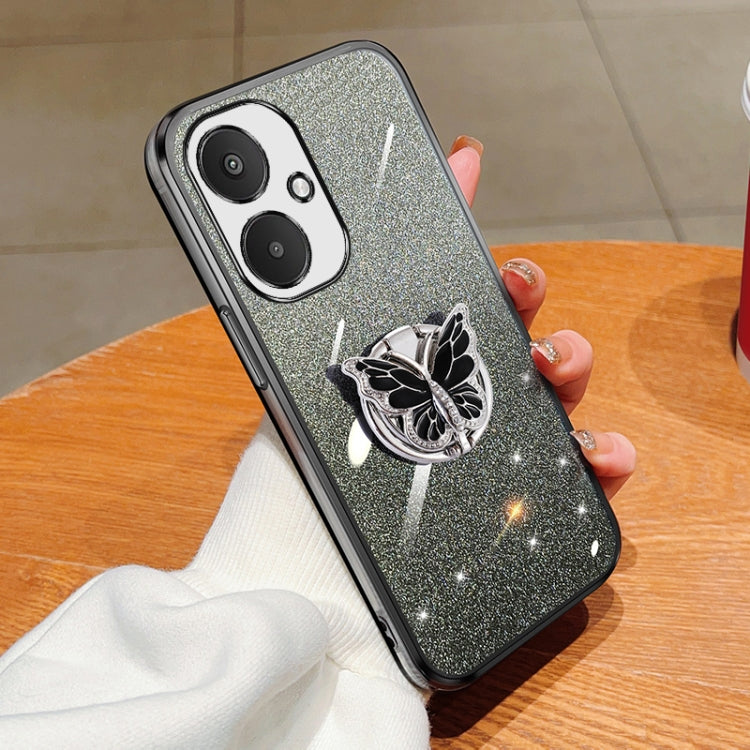 Plated Gradient Glitter Butterfly Holder TPU Phone Case, Series 1