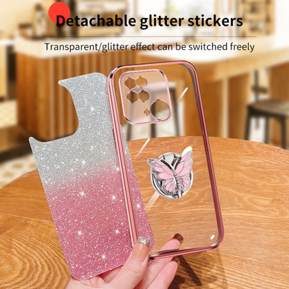 Plated Gradient Glitter Butterfly Holder TPU Phone Case, Series 1