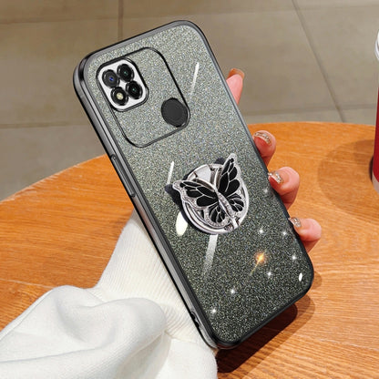 Plated Gradient Glitter Butterfly Holder TPU Phone Case, Series 1