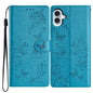 Butterflies and Flowers Leather Phone Case, For iPhone 17e / 16e, For iPhone 16 Pro Max, For iPhone 16 Pro, For iPhone 16 Plus
