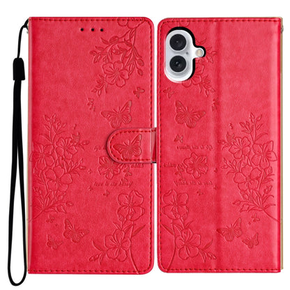 Butterflies and Flowers Leather Phone Case, For iPhone 16, For iPhone 15 Pro Max, For iPhone 15 Pro, For iPhone 15 Plus
