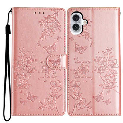 Butterflies and Flowers Leather Phone Case, For iPhone 16, For iPhone 15 Pro Max, For iPhone 15 Pro, For iPhone 15 Plus