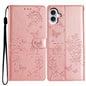 Butterflies and Flowers Leather Phone Case, For iPhone 16, For iPhone 15 Pro Max, For iPhone 15 Pro, For iPhone 15 Plus