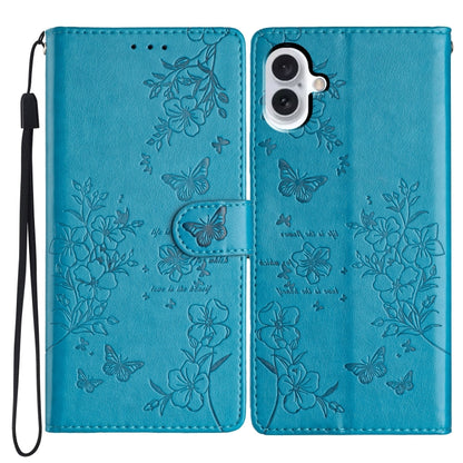 Butterflies and Flowers Leather Phone Case, For iPhone 16, For iPhone 15 Pro Max, For iPhone 15 Pro, For iPhone 15 Plus