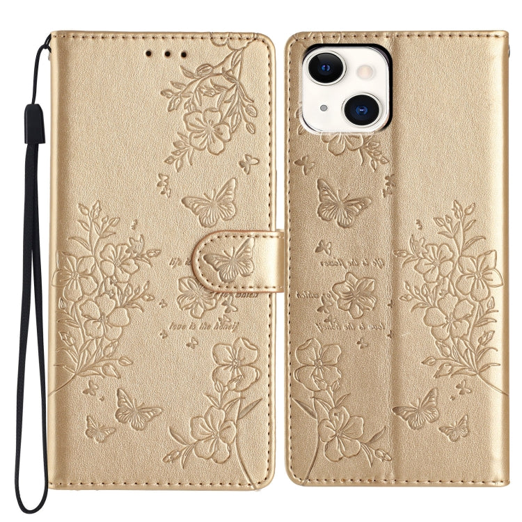 Butterflies and Flowers Leather Phone Case, For iPhone 16, For iPhone 15 Pro Max, For iPhone 15 Pro, For iPhone 15 Plus