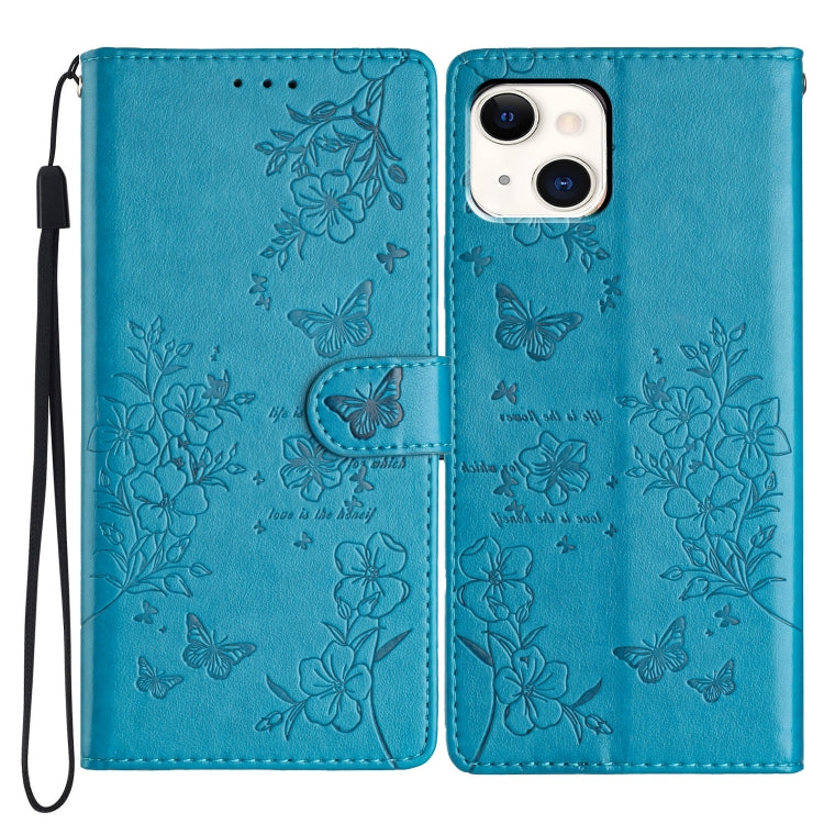 Butterflies and Flowers Leather Phone Case, For iPhone 16, For iPhone 15 Pro Max, For iPhone 15 Pro, For iPhone 15 Plus