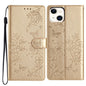 Butterflies and Flowers Leather Phone Case, For iPhone 15, For iPhone 14 Plus, For iPhone 14, For iPhone 14 Pro