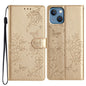 Butterflies and Flowers Leather Phone Case, For iPhone 15, For iPhone 14 Plus, For iPhone 14, For iPhone 14 Pro