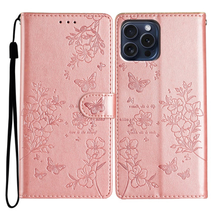 Butterflies and Flowers Leather Phone Case, For iPhone 15, For iPhone 14 Plus, For iPhone 14, For iPhone 14 Pro