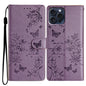 Butterflies and Flowers Leather Phone Case, For iPhone 15, For iPhone 14 Plus, For iPhone 14, For iPhone 14 Pro