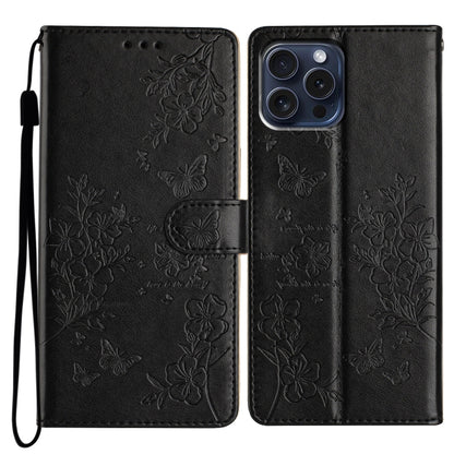 Butterflies and Flowers Leather Phone Case, For iPhone 14 Pro Max, For iPhone SE 2022 / SE 2020, For iPhone 13 Pro Max, For iPhone 13 Pro