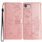 Butterflies and Flowers Leather Phone Case, For iPhone 14 Pro Max, For iPhone SE 2022 / SE 2020, For iPhone 13 Pro Max, For iPhone 13 Pro