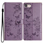 Butterflies and Flowers Leather Phone Case, For iPhone 14 Pro Max, For iPhone SE 2022 / SE 2020, For iPhone 13 Pro Max, For iPhone 13 Pro