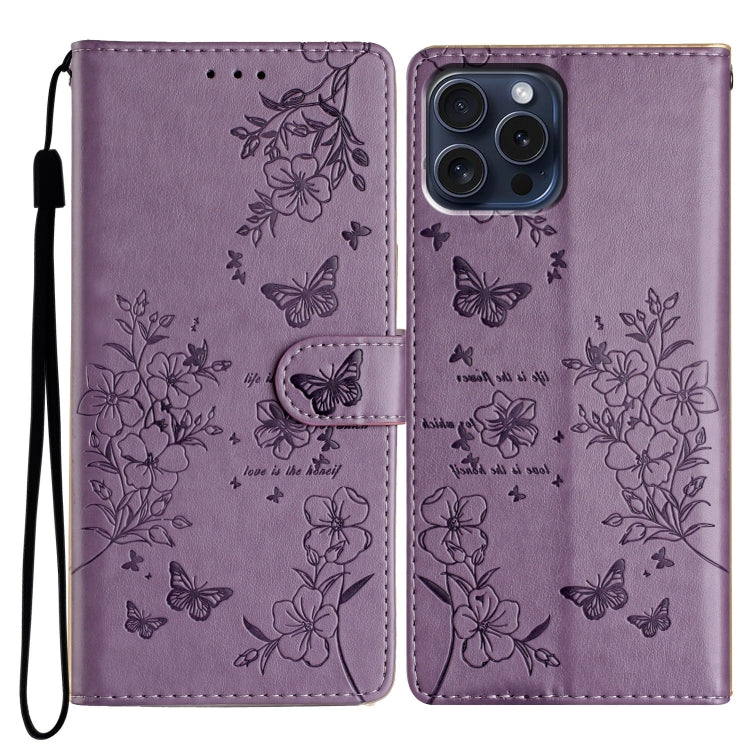 Butterflies and Flowers Leather Phone Case, For iPhone 14 Pro Max, For iPhone SE 2022 / SE 2020, For iPhone 13 Pro Max, For iPhone 13 Pro