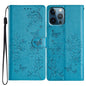 Butterflies and Flowers Leather Phone Case, For iPhone 13, For iPhone 13 mini, For iPhone 12 / 12 Pro, For iPhone 12 Pro Max