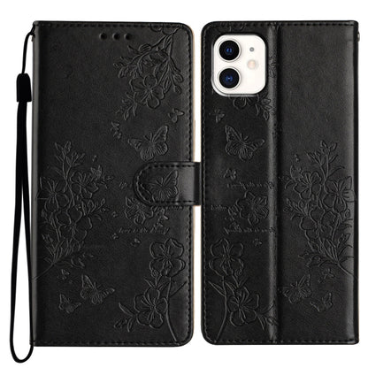 Butterflies and Flowers Leather Phone Case, For iPhone 12 mini, For iPhone 11 Pro Max, For iPhone 11, For iPhone 11 Pro