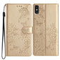 Butterflies and Flowers Leather Phone Case, For iPhone XS / X, For iPhone XR, For iPhone XS Max, For iPhone 8 Plus / 7 Plus